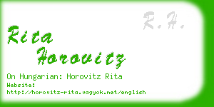 rita horovitz business card